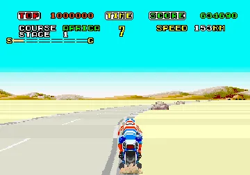 Super Hang-On (bootleg) screen shot game playing